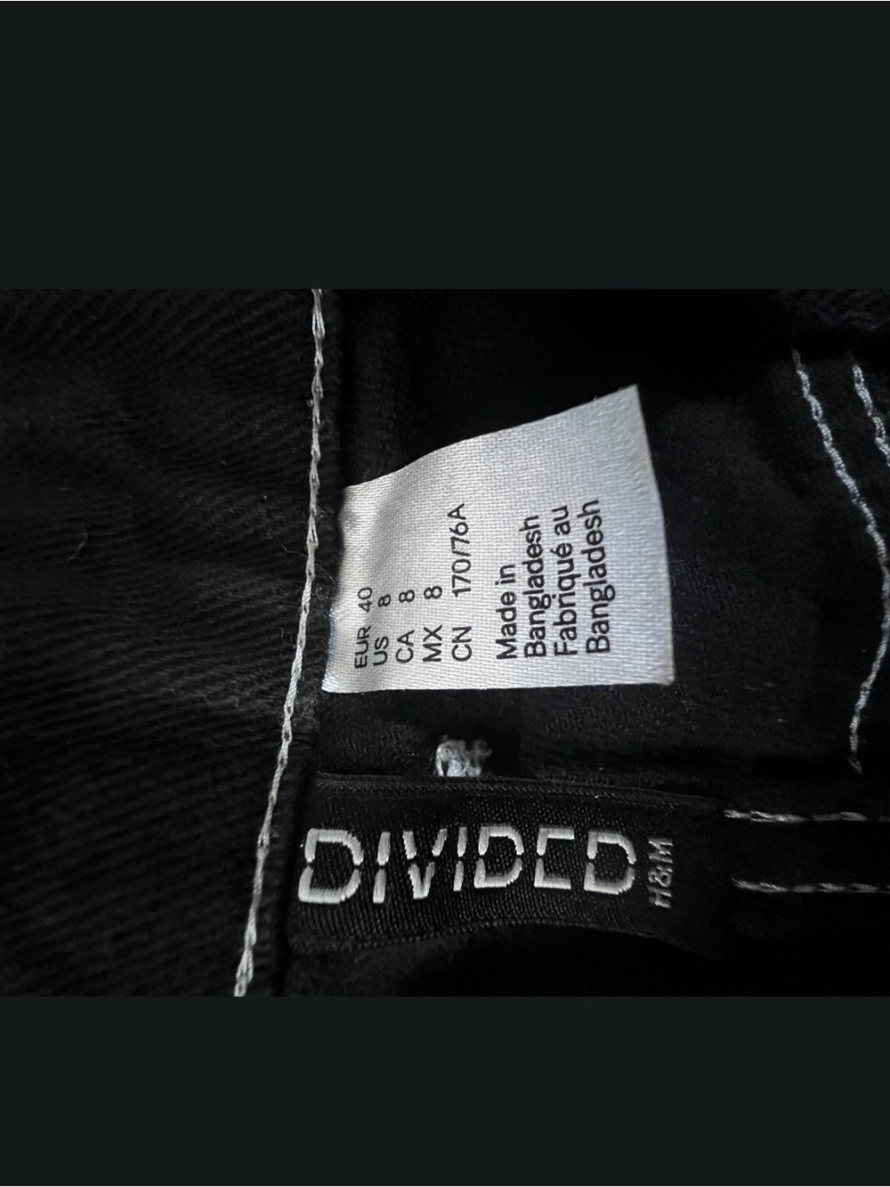 H&M DIVIDED Women's Black Jeans - Straight Leg